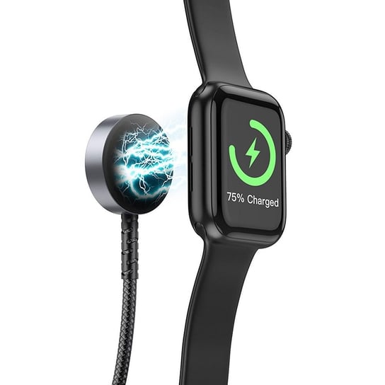 HOCO ładowarka indukcyjna 2w1 do Apple Watch + kabel ładowania do Iphone CW54 czarna HOCO.