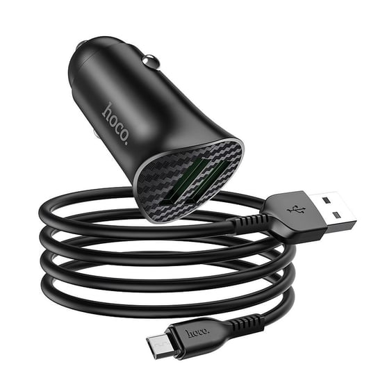 HOCO ładowarka samochodowa 2 x USB QC3.0 18W + kabel Micro USB Farsighted Z39 czarna Zamiennik/inny