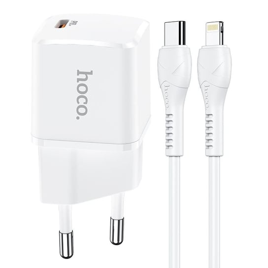 HOCO ładowarka sieciowa Typ C + kabel Typ C do iPhone Lightning 8-pin Power Delivery 20W Starter N10 biała HOCO.