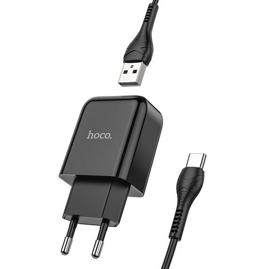 HOCO ładowarka sieciowa USB + kabel Typ C 2A N2 Vigour czarna HOCO.
