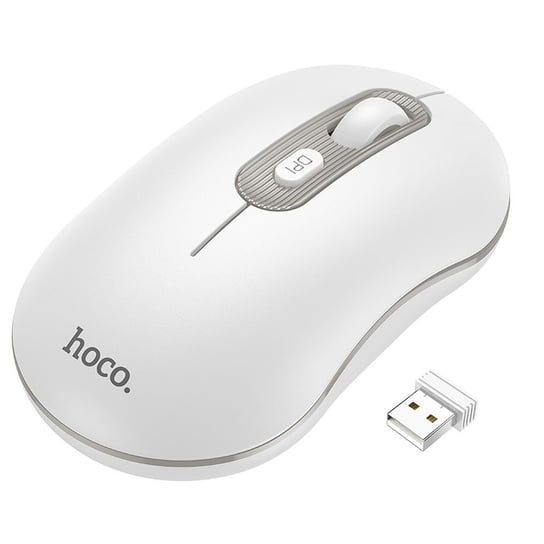 HOCO mysz / myszka komputerowa bezprzewodowa 2,4G DPI 1600 Platinium GM21 biała HOCO.