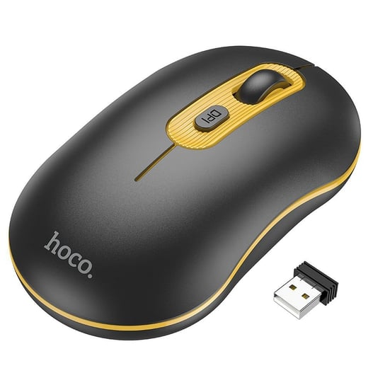 HOCO mysz / myszka komputerowa bezprzewodowa 2,4G DPI 1600 Platinium GM21 czarna HOCO.