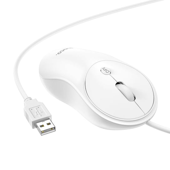 HOCO mysz / myszka komputerowa przewodowa Esteem GM13 biała HOCO.