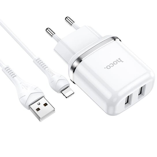 Hoco N4 Aspiring Network Charger + Lightning Cable White HOCO.