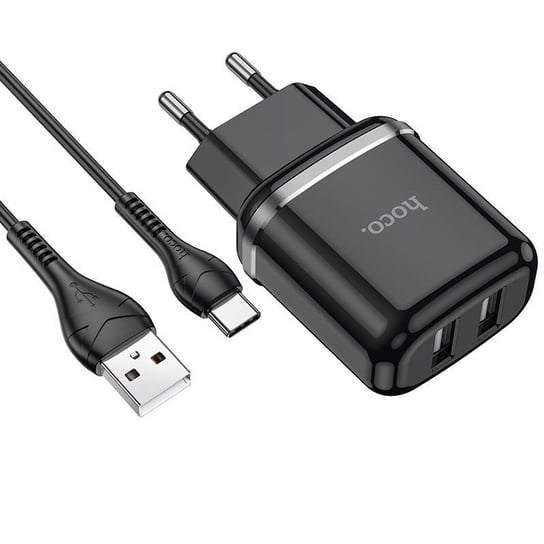 Hoco N4 Aspiring Network Charger + Type-C Cable Black HOCO.