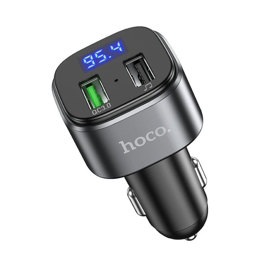 HOCO transmiter FM z ładowarka samochodowa 2xUSB QC3.0 18W Fighter E67 czarna Zamiennik/inny