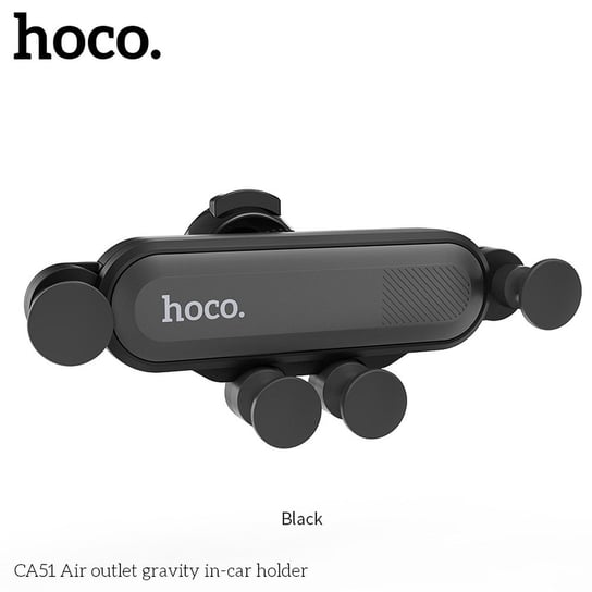 HOCO uchwyt samochodowy grawitacyjny do kratki wlotu CA51 czarny HOCO.