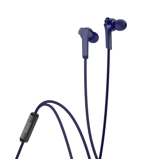 HOCO zestaw słuchawkowy / słuchawki dokanałowe jack 3,5mm z mikrofonem M72 niebieskie Inna marka