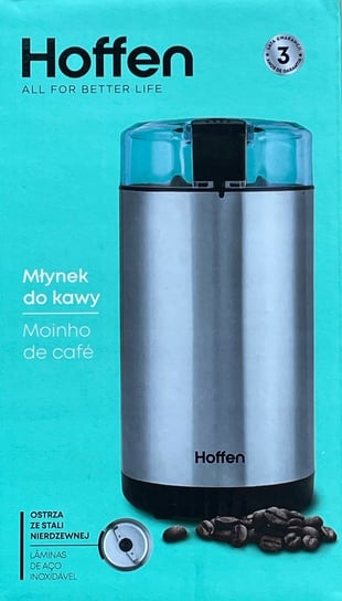Hoffen Młynek do kawy srebrny 50g 150W HOFFEN