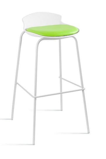 Hoker barowy, krzesło, duke, biały, zielony Unique