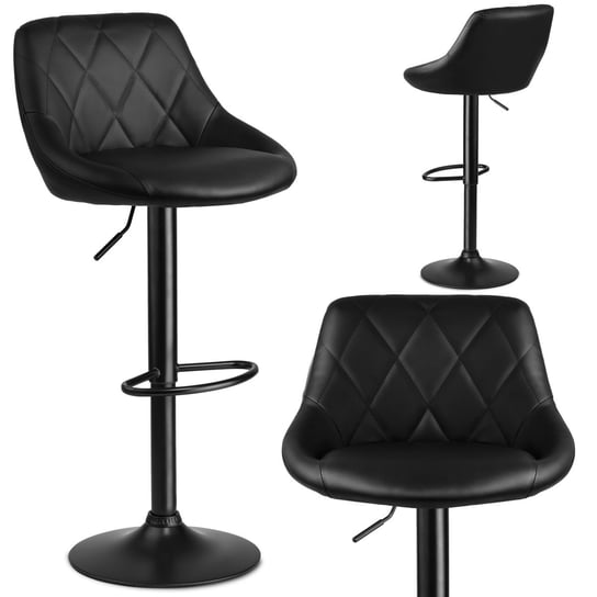 Hoker barowy, krzesło obrotowe, regulowane, stołek SOFOTEL Nerra, czarny SOFOTEL