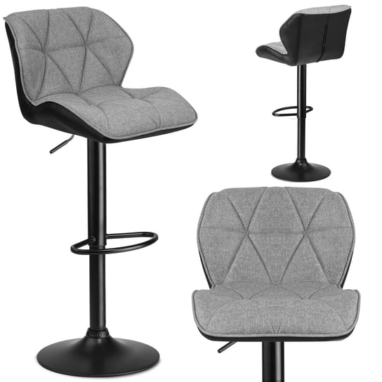 Hoker, krzesło barowe, obrotowe, regulowane, stołek, czarne, Sofotel Castel SOFOTEL