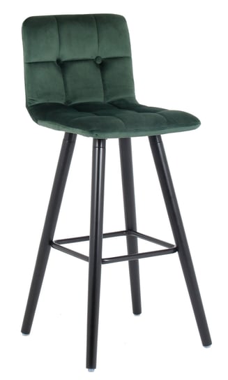 Hoker, krzesło barowe Vera 2 velvet zielony exitodesign