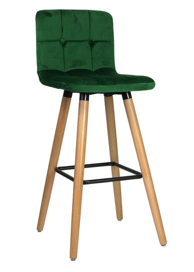 Hoker, krzesło barowe Vera velvet green exitodesign