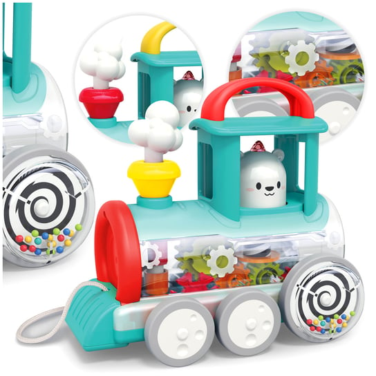 HOLA Lokomotywa sensoryczna ciuchcia pociąg zabawka do raczkowania Montessori Inna marka