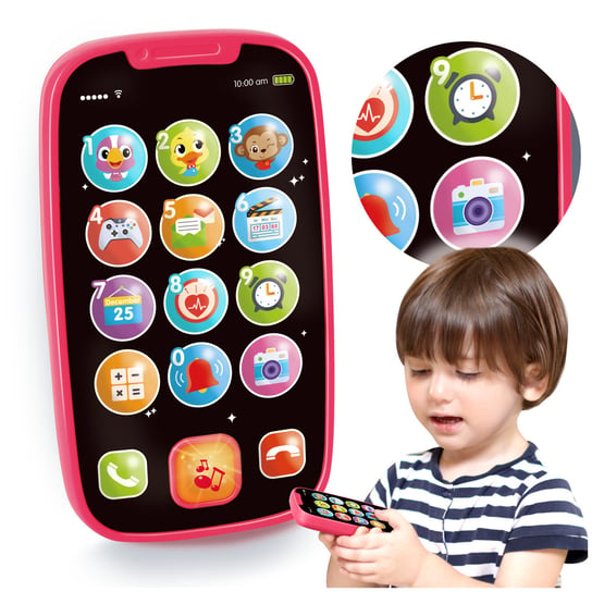HOLA Smartfon telefon zabawka dla dzieci interaktywny dotykowy mówi nauka RÓŻ Inna marka