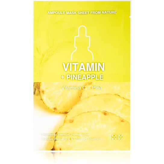Holika Holika Ampoule Mask Sheet From Nature Vitamin C + Pineapple maseczka w płachcie o działaniu energetyzującym Inna marka