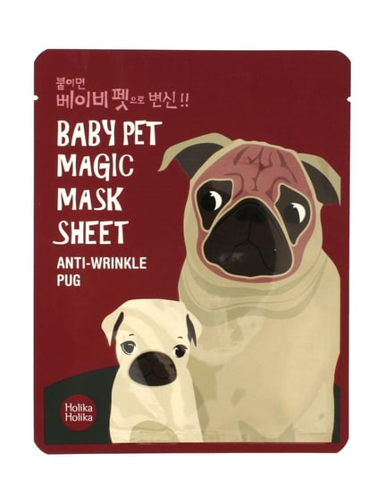 Holika Holika, Baby Pet Magic Mask Sheet, Maska w płacie Anti-Wrinkle Pug Holika Holika