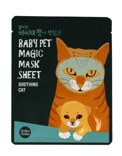 Holika Holika, Baby Pet Magic Mask Sheet, Maska w płacie Soothing Cat Holika Holika