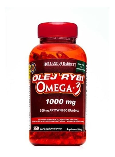 Holland & Barrett, Olej rybi 1000 mg z kwasami Omega-3, 250 kapsułek 