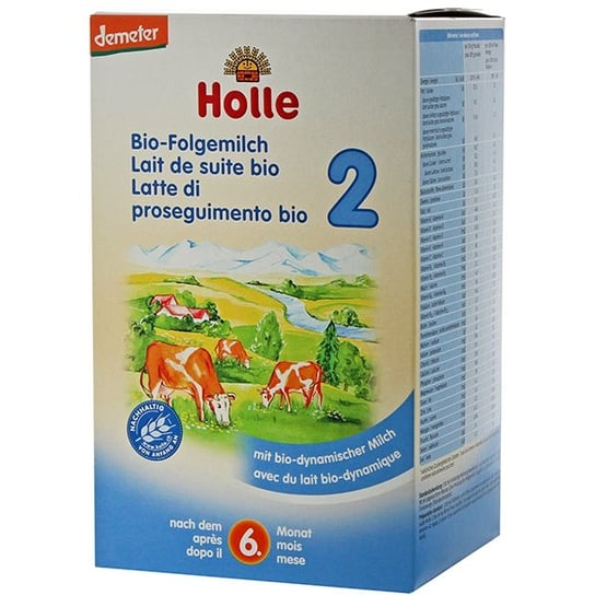 Holle 2, Mleko następne dla dzieci od 6 miesiąca w proszku BIO, 600g Holle