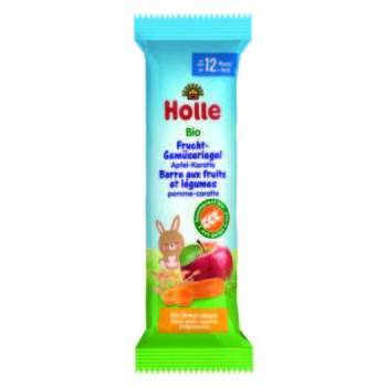 HOLLE Batonik owocowy jabłko-marchewka 25 g Bio Holle