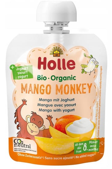 Holle BIO Mus Mango z Jogurtem Małpka Mango Holle