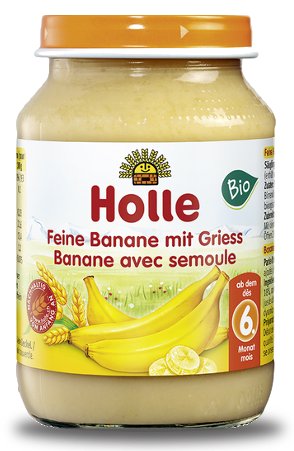 Holle, ekologiczna kaszka manna bananowa, 190 g Holle