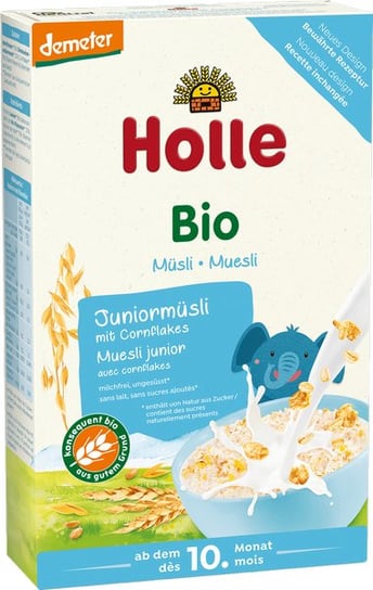 Holle, ekologiczne musli wielozbożowe z Corn Flakes Demeter, 250 g Holle