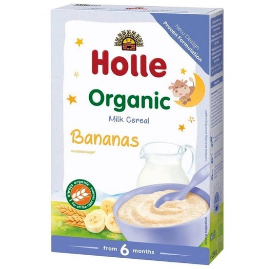 Holle, Kaszka mleczno-bananowa, Bio, 250 g Holle
