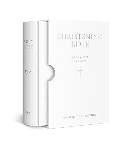 HOLY BIBLE: King James Version (KJV) White Compact Christening Edition Harpercollins Publishers