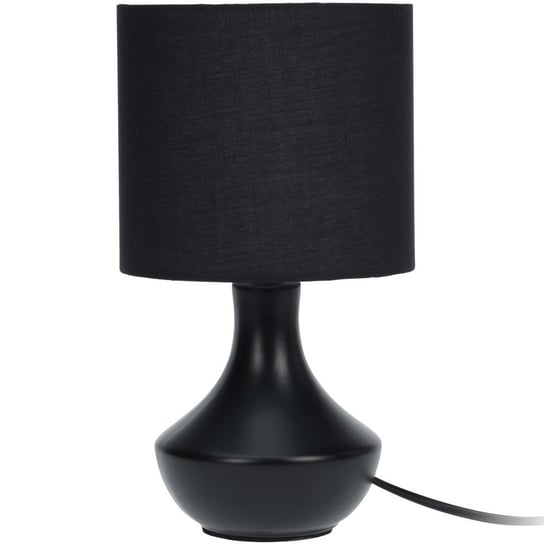 Home Styling Collection Lampka stołowa z ceramiczną podstawą, czarny, 28x16 cm Home Styling Collection