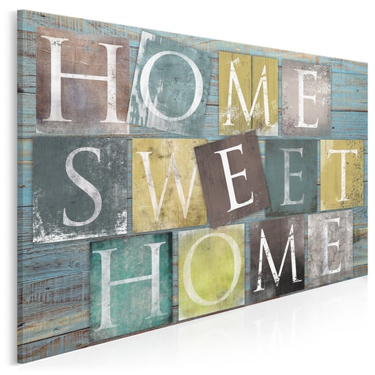Home sweet home - nowoczesny obraz na płótnie - 120x80 cm VAKU-DSGN Nowoczesne obrazy