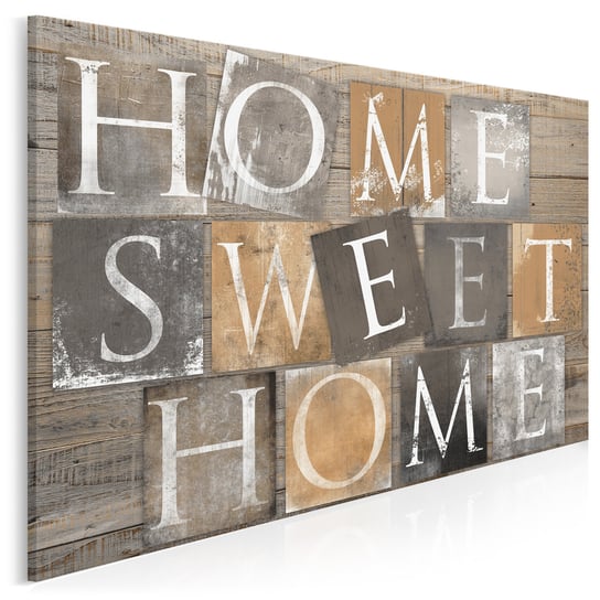 Home sweet home w brązach - nowoczesny obraz na płótnie - 120x80 cm VAKU-DSGN Nowoczesne obrazy