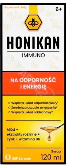 Honikan Immuno, Syrop Na Odporność I Energię, 120ml USP Zdrowie