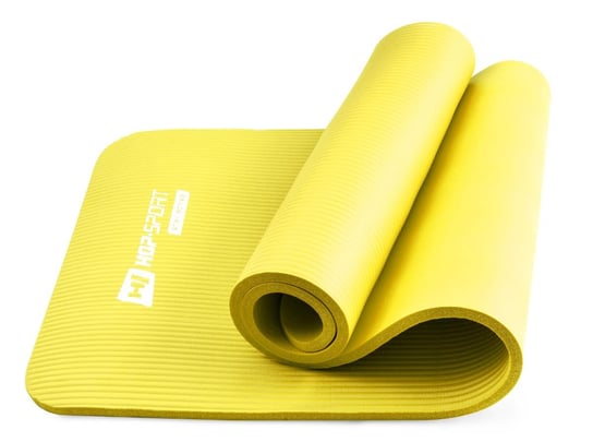Hop-Sport, Mata do ćwiczeń, HS-N015GM, żółty, 180x61cm Hop-Sport