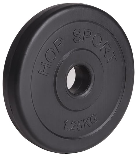 Hop-Sport, Obciążenie kompozytowe do sztangi, czarne, 1,25kg Hop-Sport