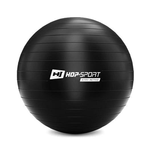 Hop-Sport Piłka fitness 55cm z pompką - czarna Hop-Sport