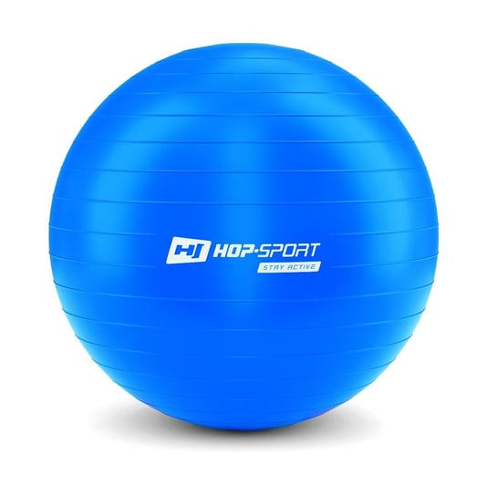 Hop-Sport, Piłka fitness, 55cm z pompką, niebieska Hop-Sport