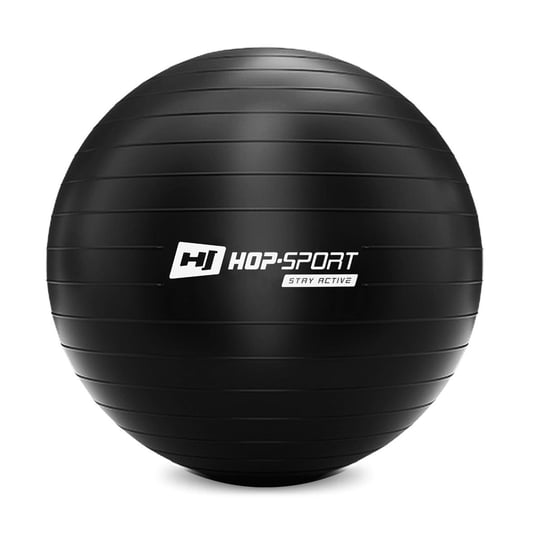 Hop-Sport Piłka fitness 70cm z pompką - czarna Hop-Sport