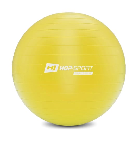Hop-Sport Piłka fitness 70cm z pompką - żółta Hop-Sport