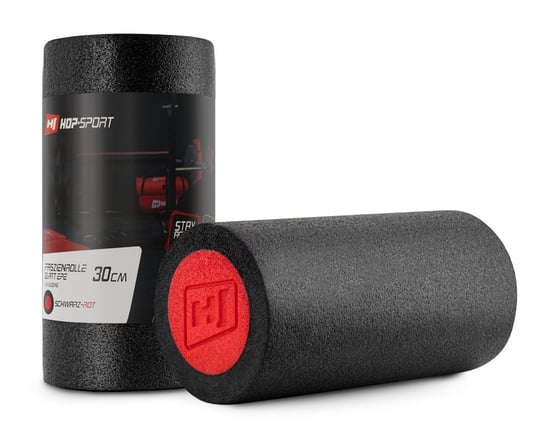 Hop-Sport, Wałek do masażu, czarno-czerwony, 30 cm Hop-Sport