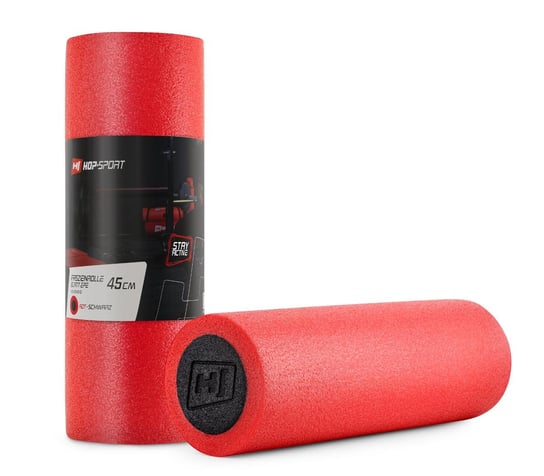 Hop-Sport, Wałek do masażu, EPE, czerwono-czarny, 45 cm Hop-Sport