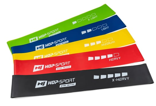 Hop-Sport, Zestaw taśm treningowych, 600x50 mm, 4 szt. Hop-Sport