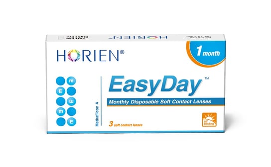 Horien, Easy Day, Soczewki miesięczne -1.25 krzywizna 8,6, Wyrób medyczny, 3 szt. Horien
