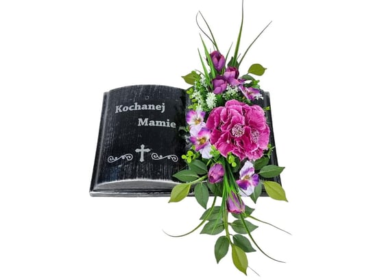 HORTENSJA BRATKI KROKUSY KSIĄŻKA (2050.15) KSIĘGA '' Kochanej Mamie '' Kompozycja stroik na grób cmentarz Marko604