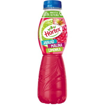Hortex Jabłko, malina, limonka Napój butelka aPet 500 ml Hortex
