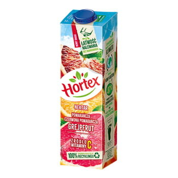 Hortex Pomarańcza - Czerwona Pomarańcza -Grejpfrut Rubinowy karton 1L Hortex