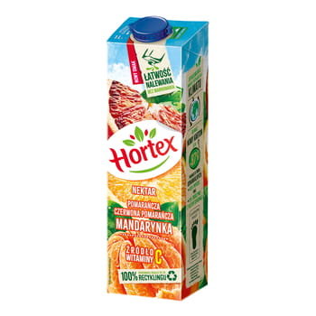 Hortex Pomarańcza-Czerwona Pomarańcza-Mandarynka karton 1L Hortex