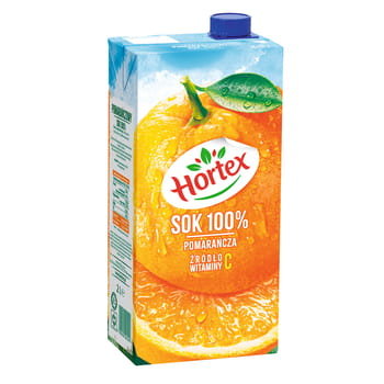 Hortex Sok 100% pomarańcza karton 2 l Hortex